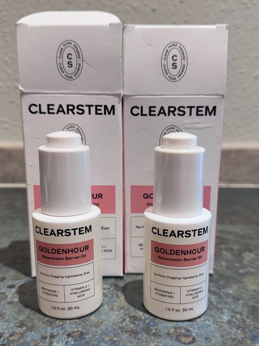 Clearstem Goldenhour Watermelon Barrier Oil Moisturizer - 2 Pack